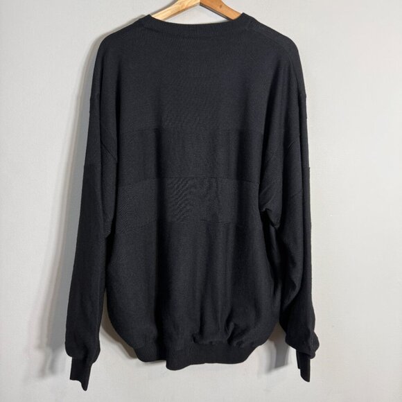 Cutter & Buck Merino Wool Nylon Lined Crewneck Sweater Pullover Mens Large Black - Picture 8 of 12